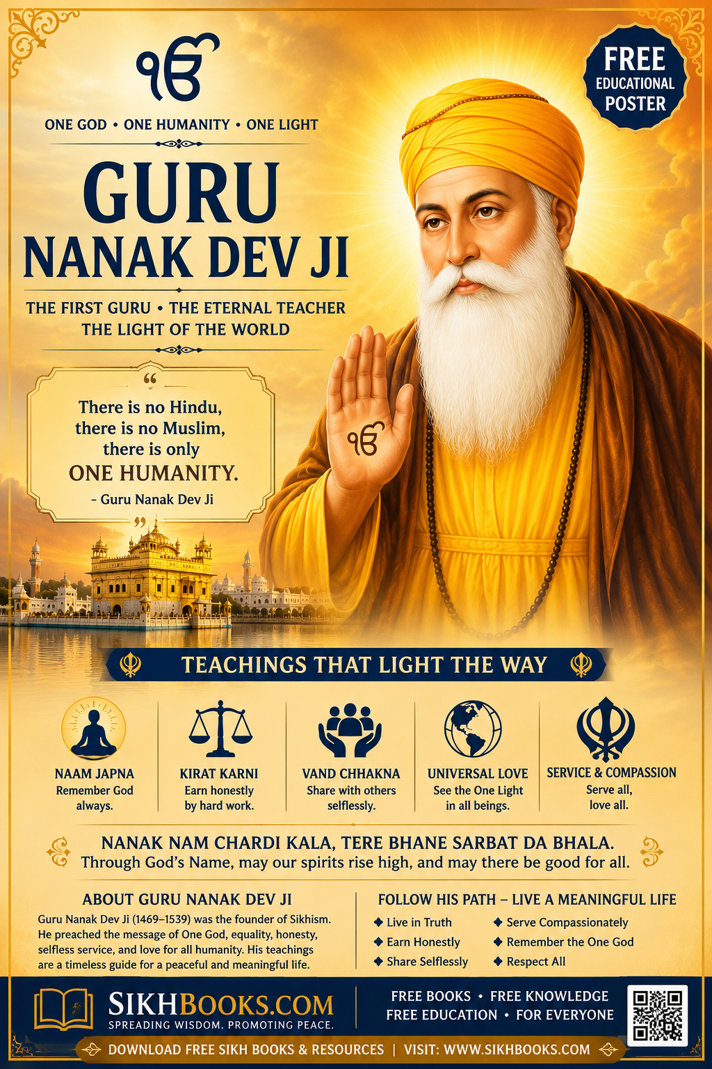 Second Guru Nanak Dev Ji Free Poster