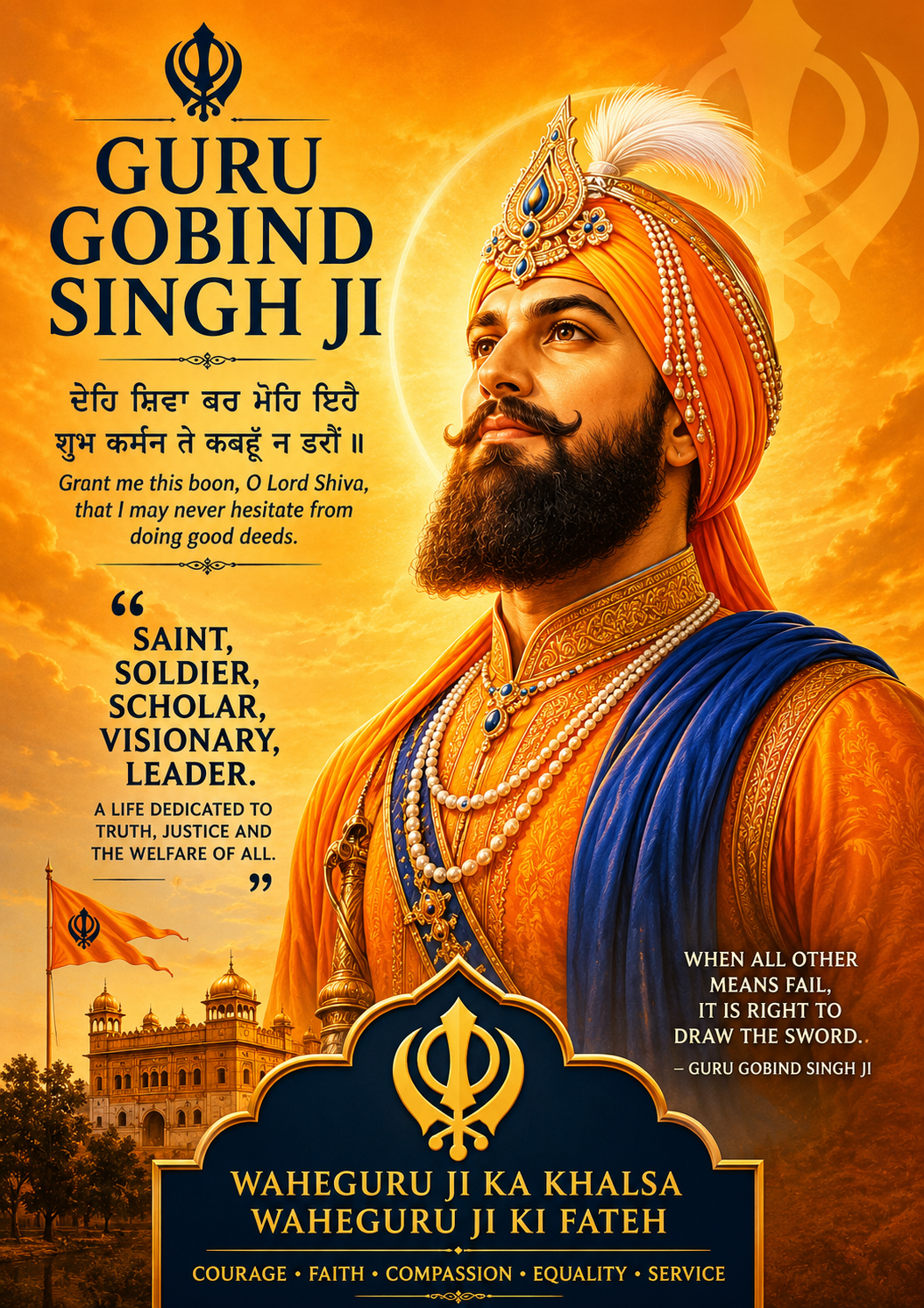 Free Guru Gobind Singh Ji Poster